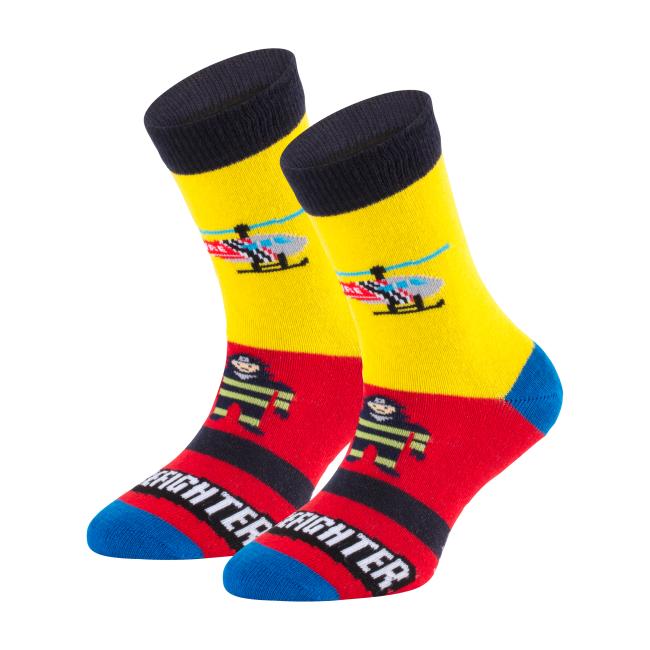 6 Paar TippTexx 24 Kinder Socken Feuerwehr